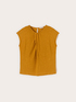 T-shirt in misto lino con drappeggio image number 4