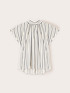 Blusa over a righe con fiocco posteriore image number 4