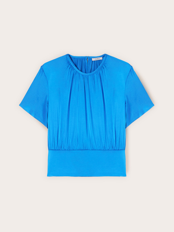 Blusa in raso con fascia