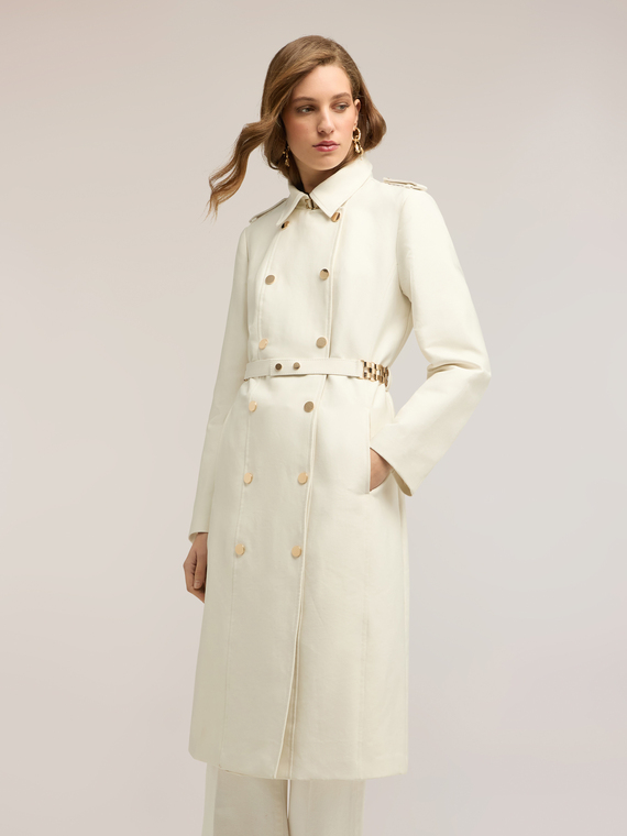 Trench doppiopetto con dettagli military