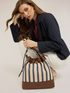 Borsa secchiello intrecciata a righe image number 0