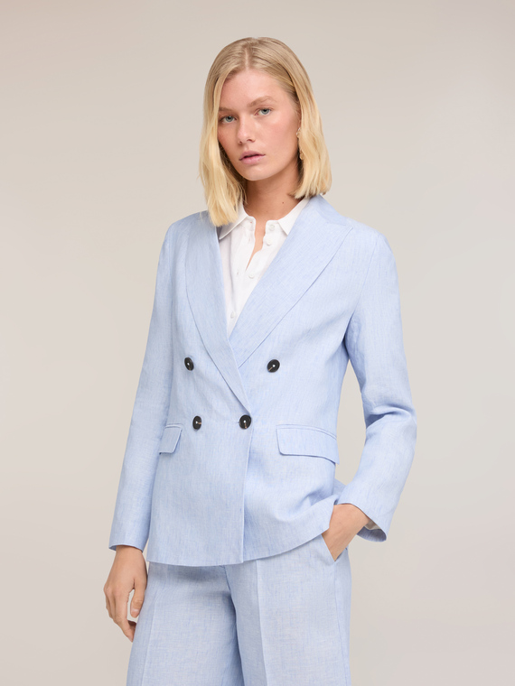 Blazer doppiopetto in lino