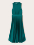 Vestito flare pliss&eacute; in raso image number 4