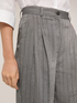 Pantaloni palazzo in misto lino a righe image number 3