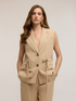 Gilet con coulisse in misto lyocell image number 0