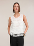 Top in georgette con frange image number 2