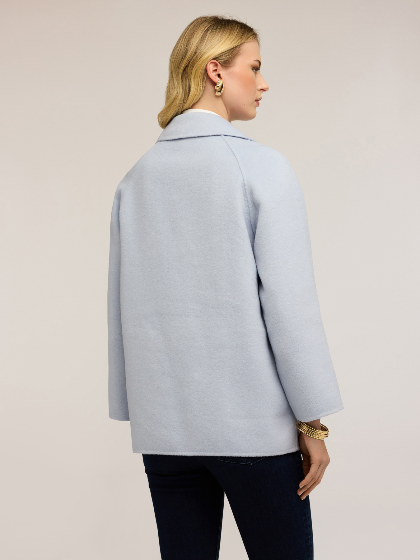 Cappotto doppiopetto in misto lana double image number 1