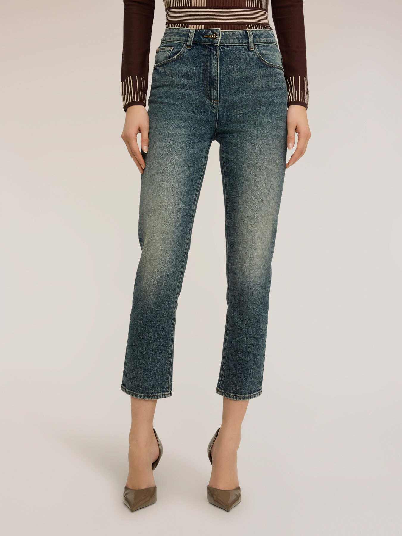 Jeans mum fit a vita alta image number 2