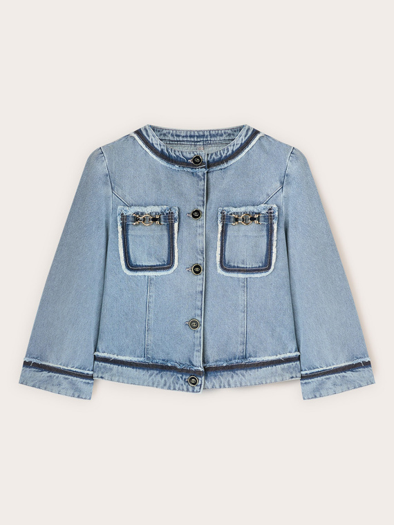 Giacca in denim con catene