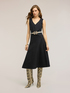 Vestito flare in denim gessato image number 2