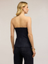 Top bustier in denim con bottoni image number 1