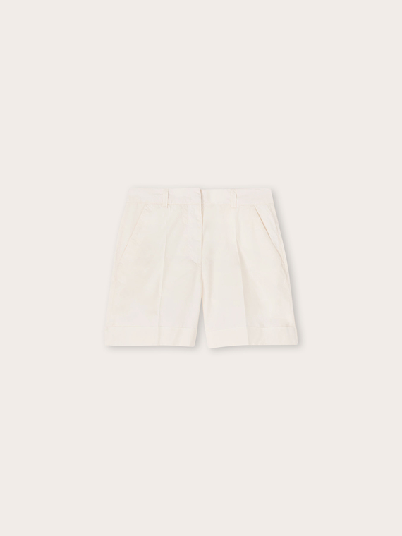 Shorts a vita alta in cotone