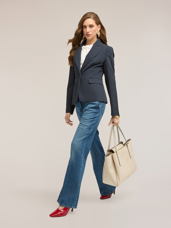 Blazer monopetto con revers