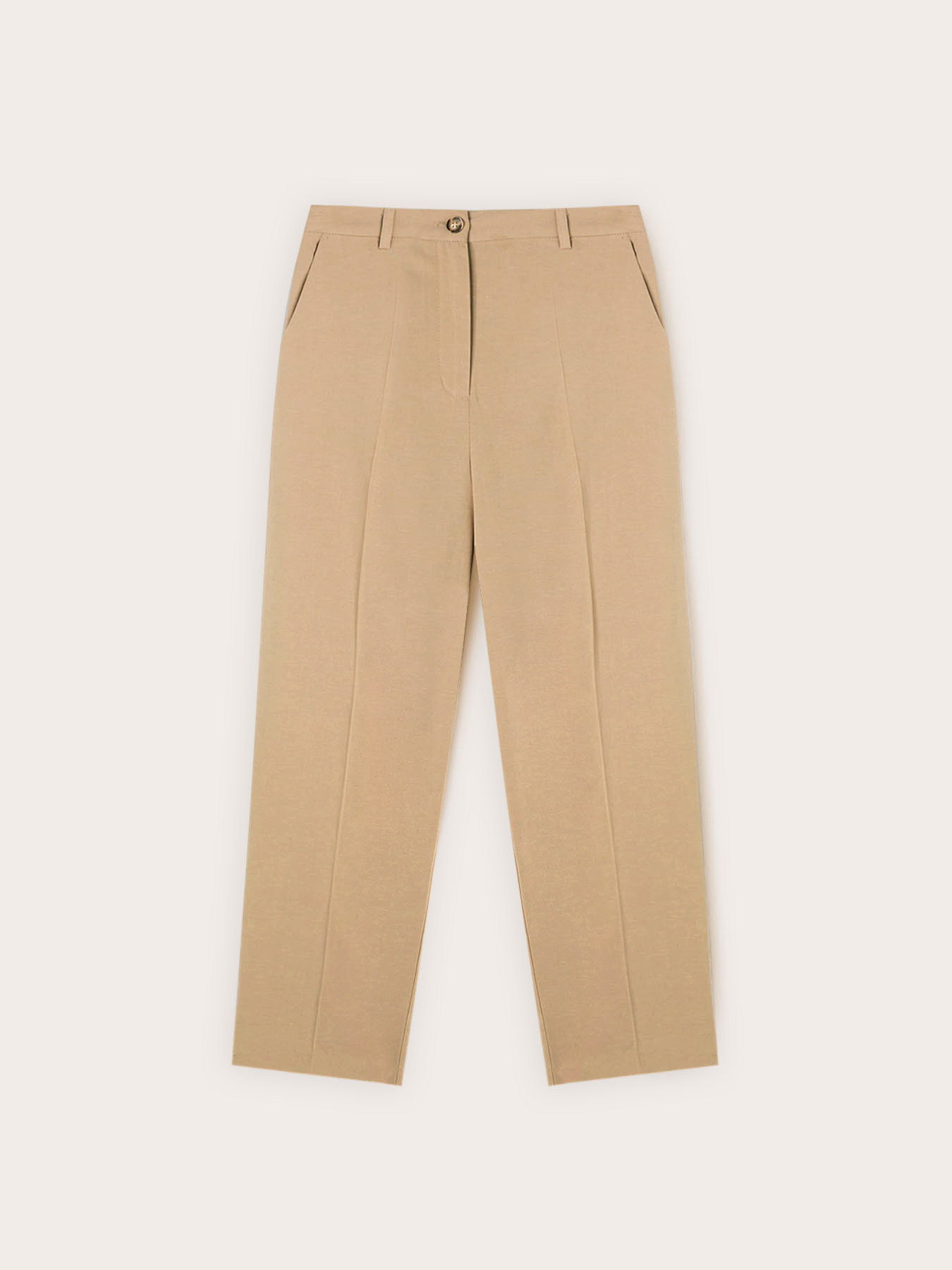 Pantaloni regular in lino misto lyocell image number 3
