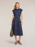 Vestito chemisier in denim con gonna a balze image number 0