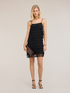 Vestito corto in georgette con frange image number 0