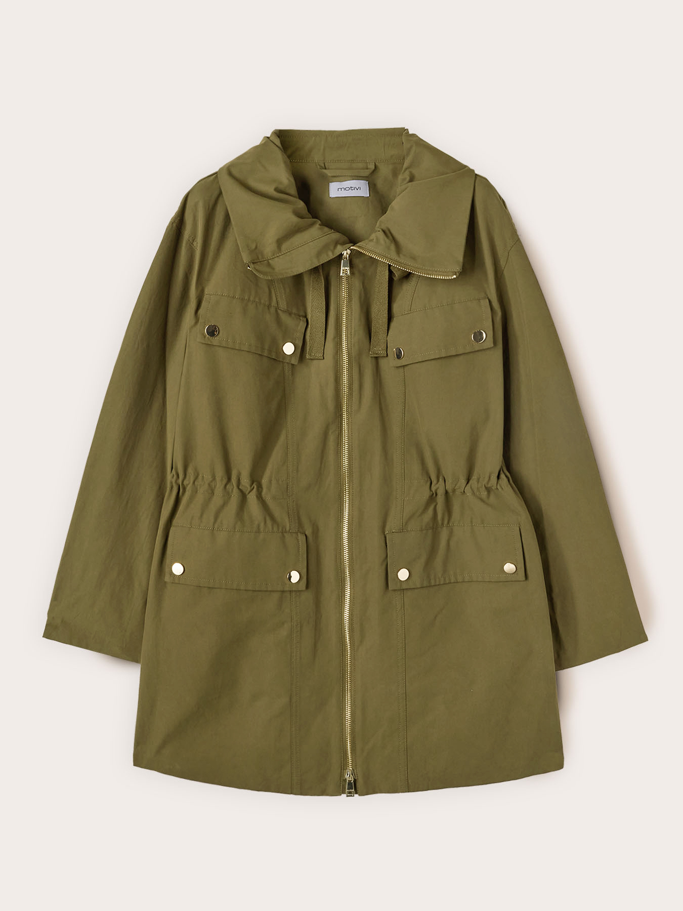 Parka con coulisse misto cotone image number 4