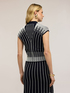 Maglia dolcevita a righe in viscosa image number 1