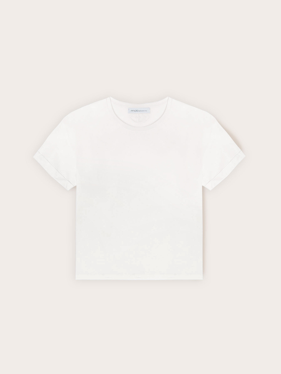 T-shirt boxy con logo ricamato