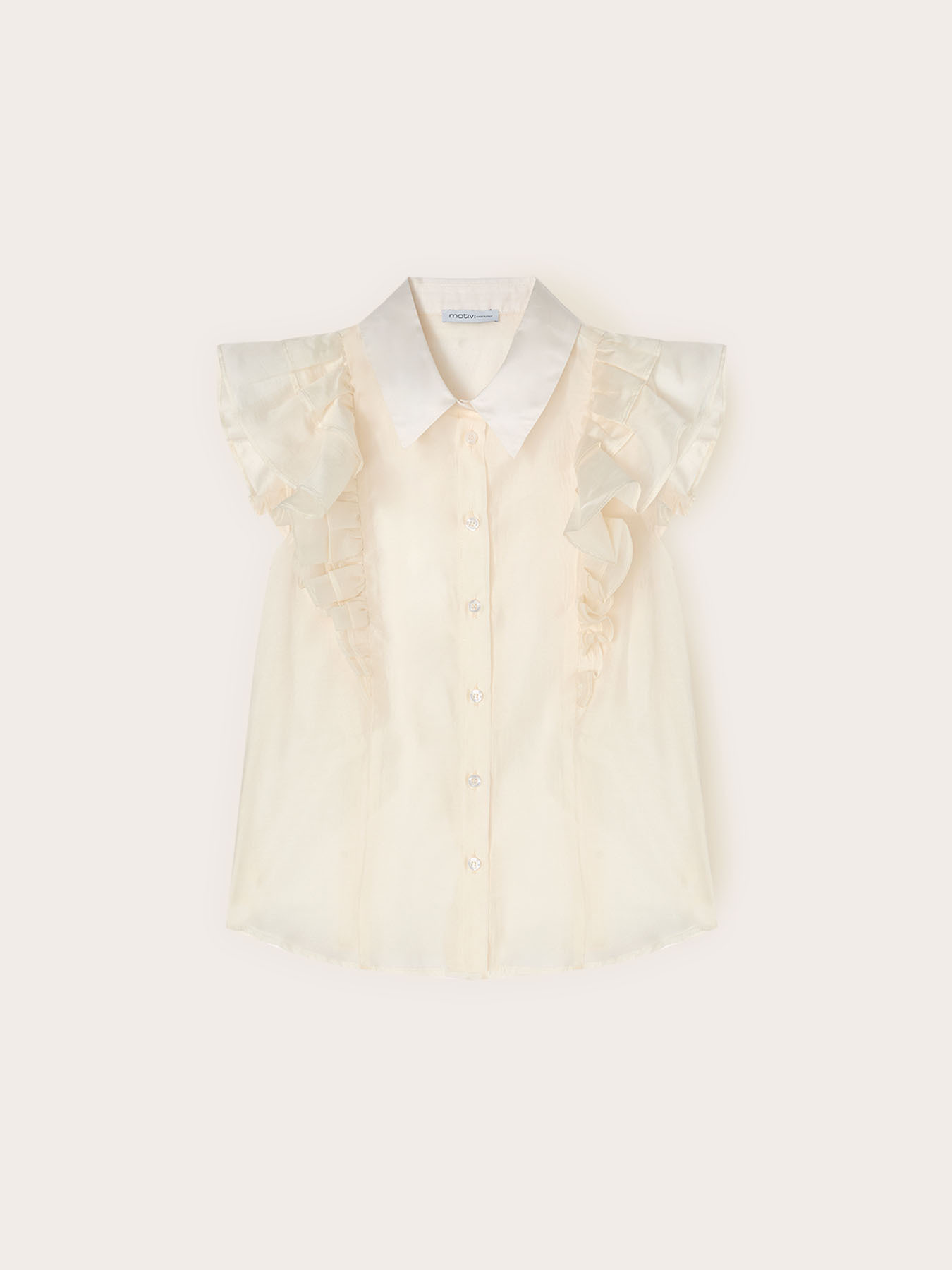 Camicia in mussola con volants image number 4