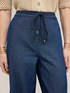 Jeans cropped palazzo con coulisse image number 2