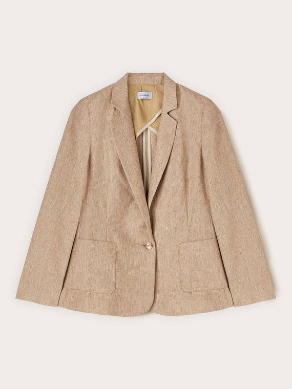 Blazer monopetto misto lino