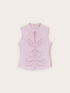 Blusa in raso con arricci image number 4