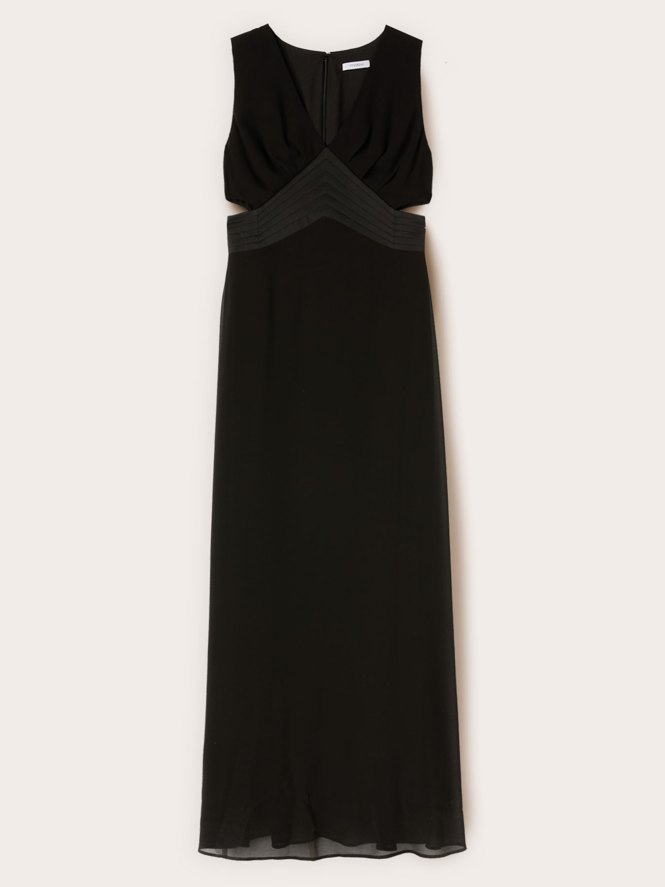 Vestito lungo in georgette con cut-out image number 4