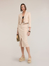 Blazer spencer in misto lino a righe image number 0