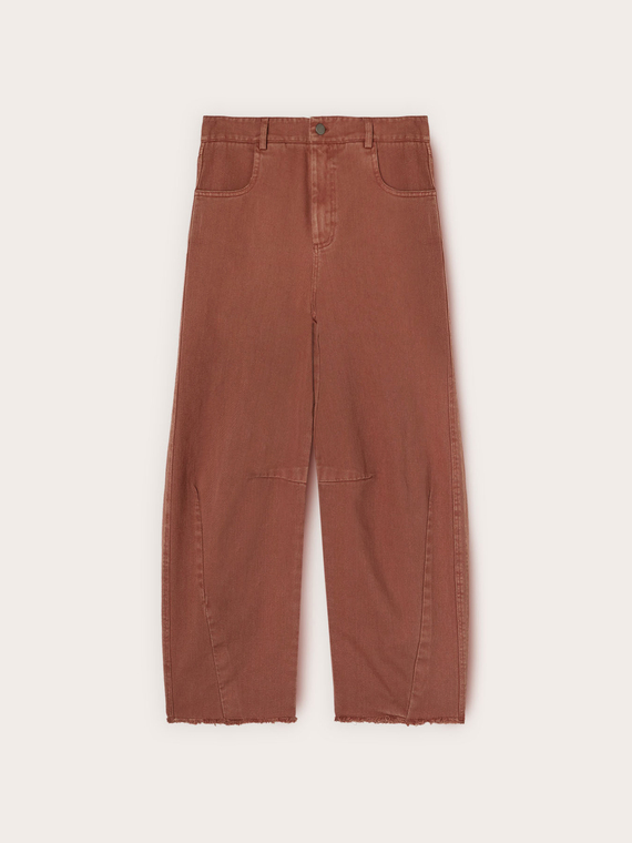 Pantaloni balloon in drill di cotone