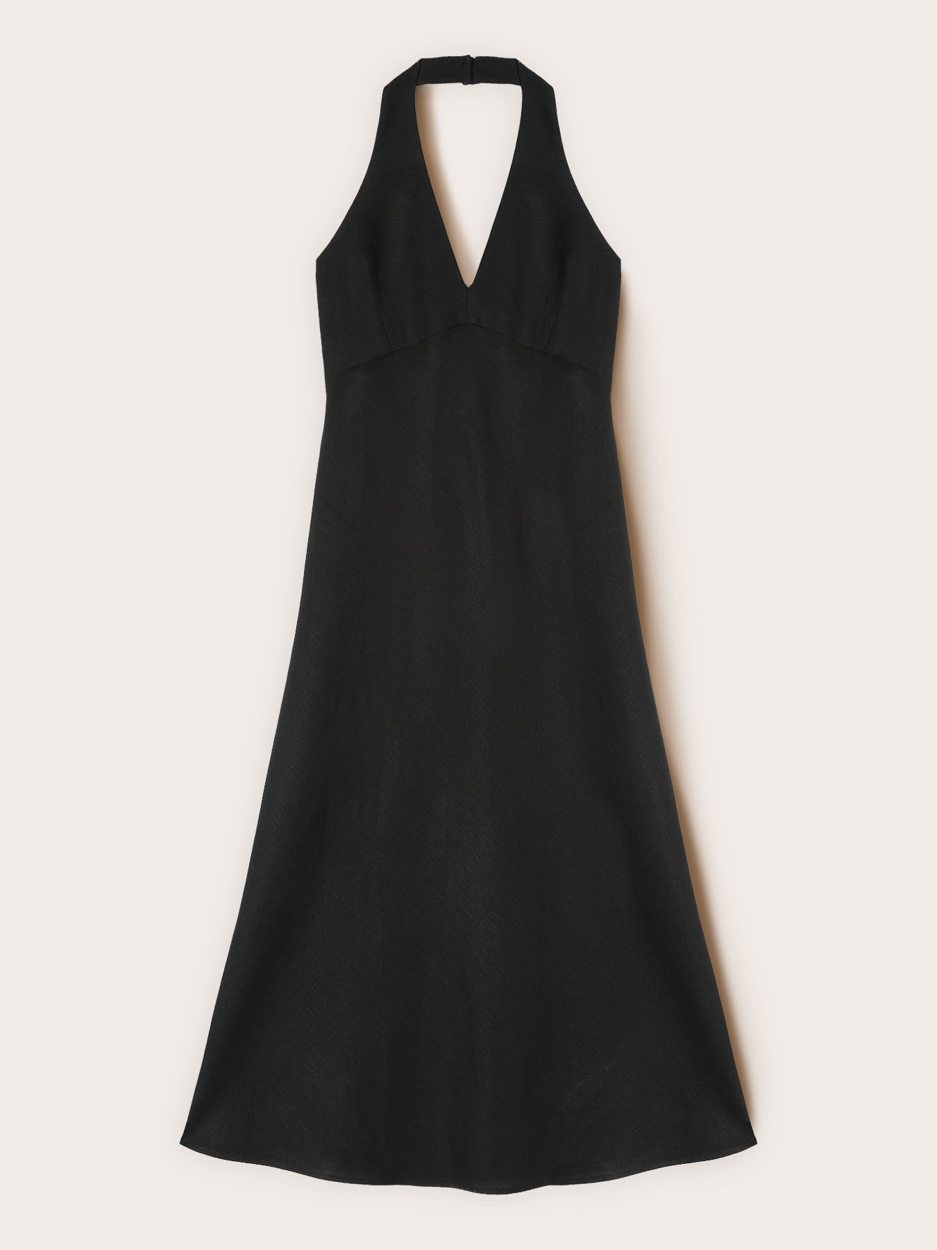 Vestito lungo ad A in misto lino image number 4