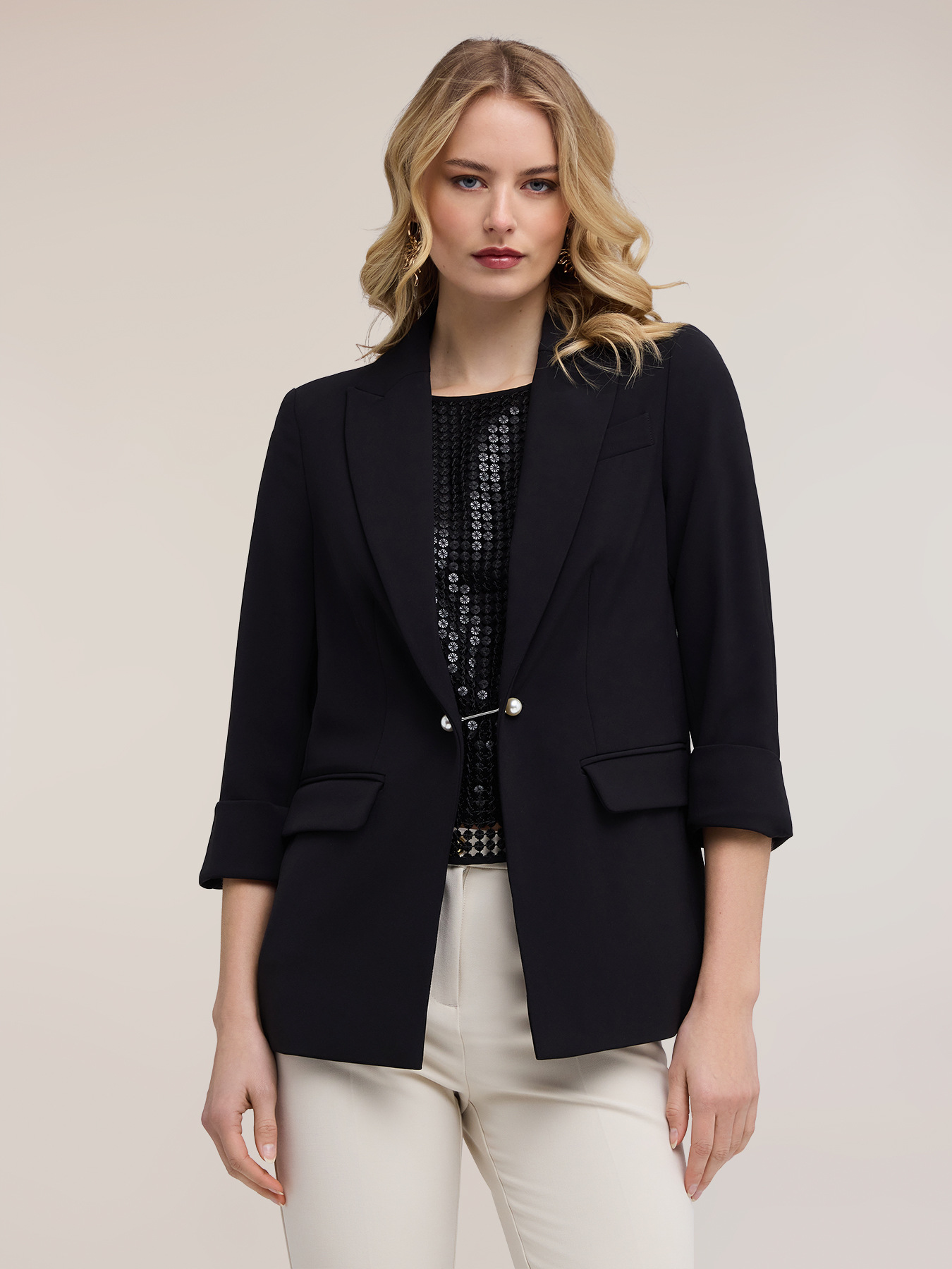 Giacca blazer con gemelli gioiello image number 2