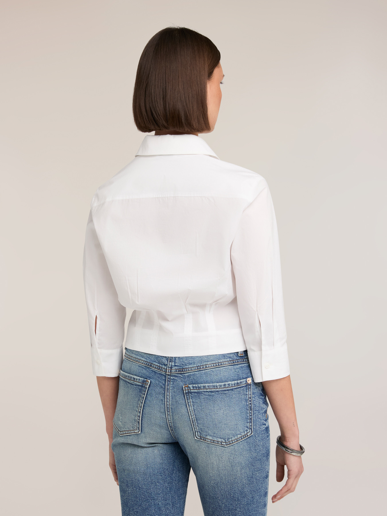 Camicia boxy in popeline image number 1