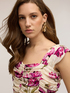 Top arricciato con stampa floreale image number 3