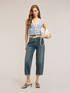 Gilet cropped in maglia lavorata image number 0