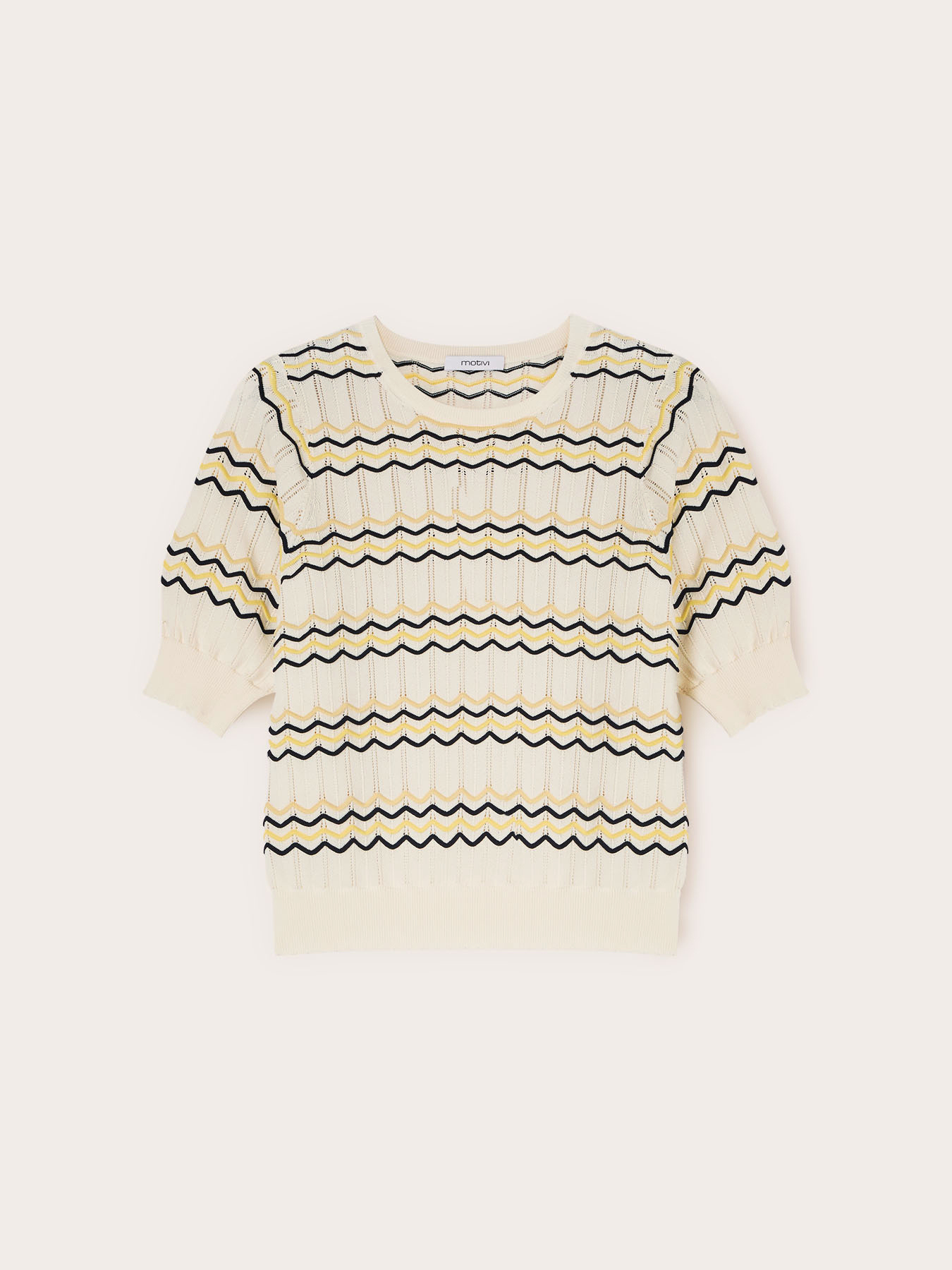 Maglia a righe chevron in misto viscosa image number 4