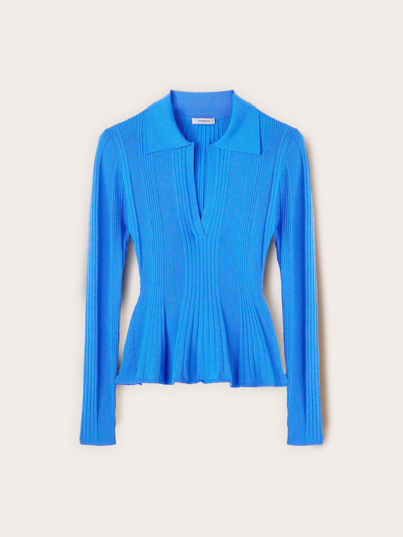 Maglia a righe con peplo