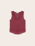 Blusa in raso a righe devor&eacute; image number 4