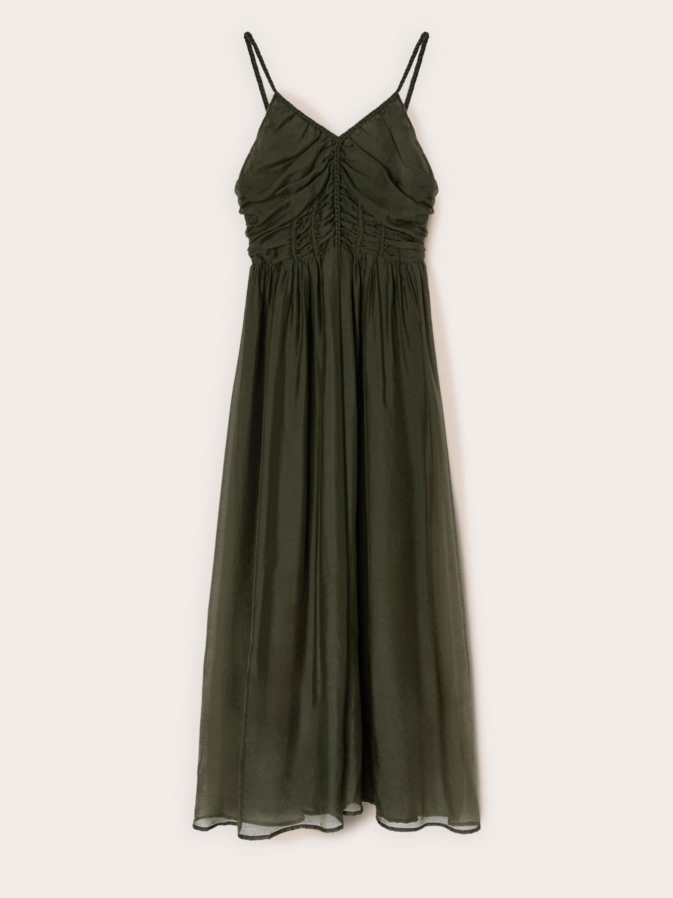 Vestito lungo in mussola misto lyocell image number 4