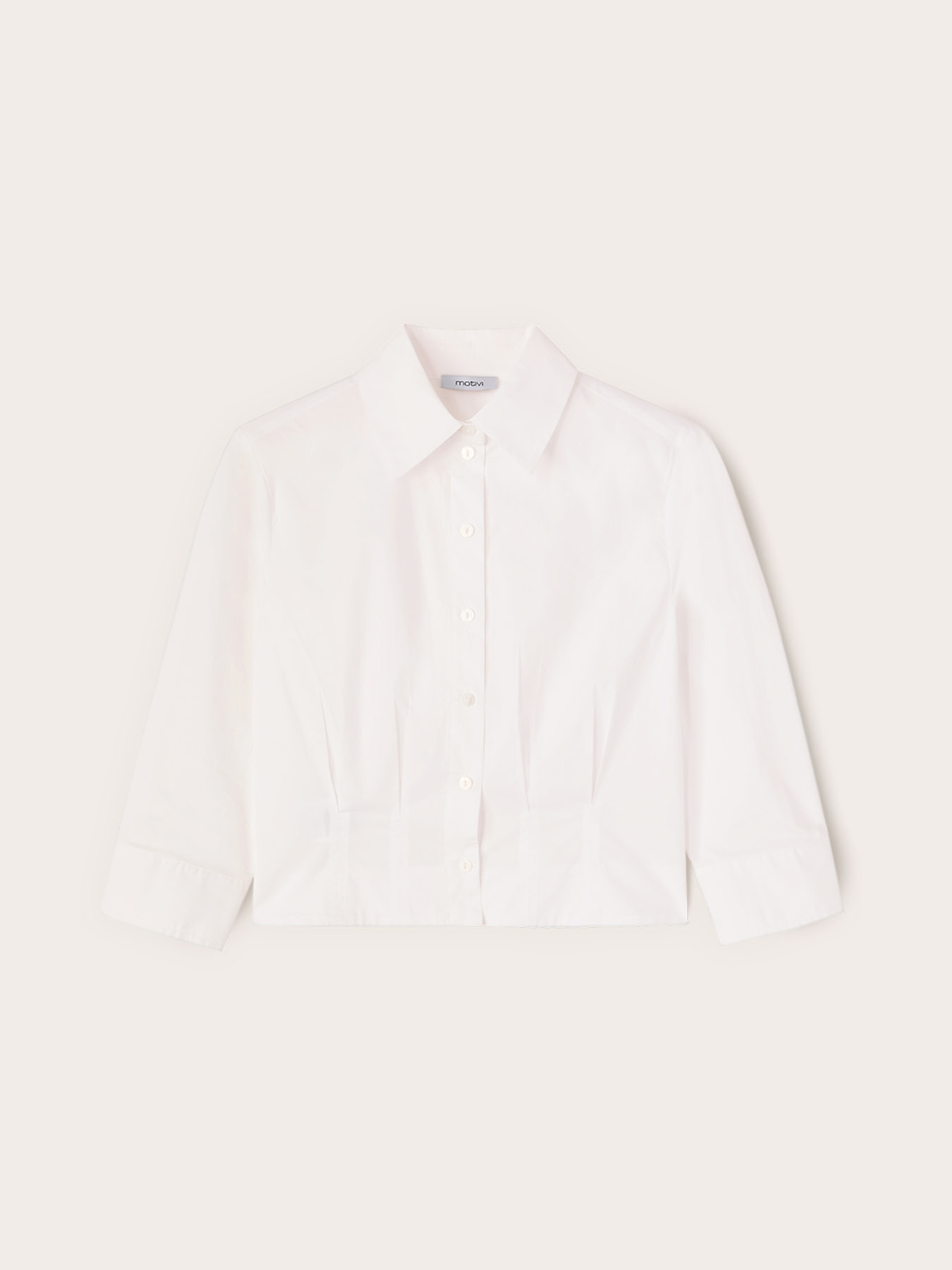 Camicia boxy in popeline image number 4