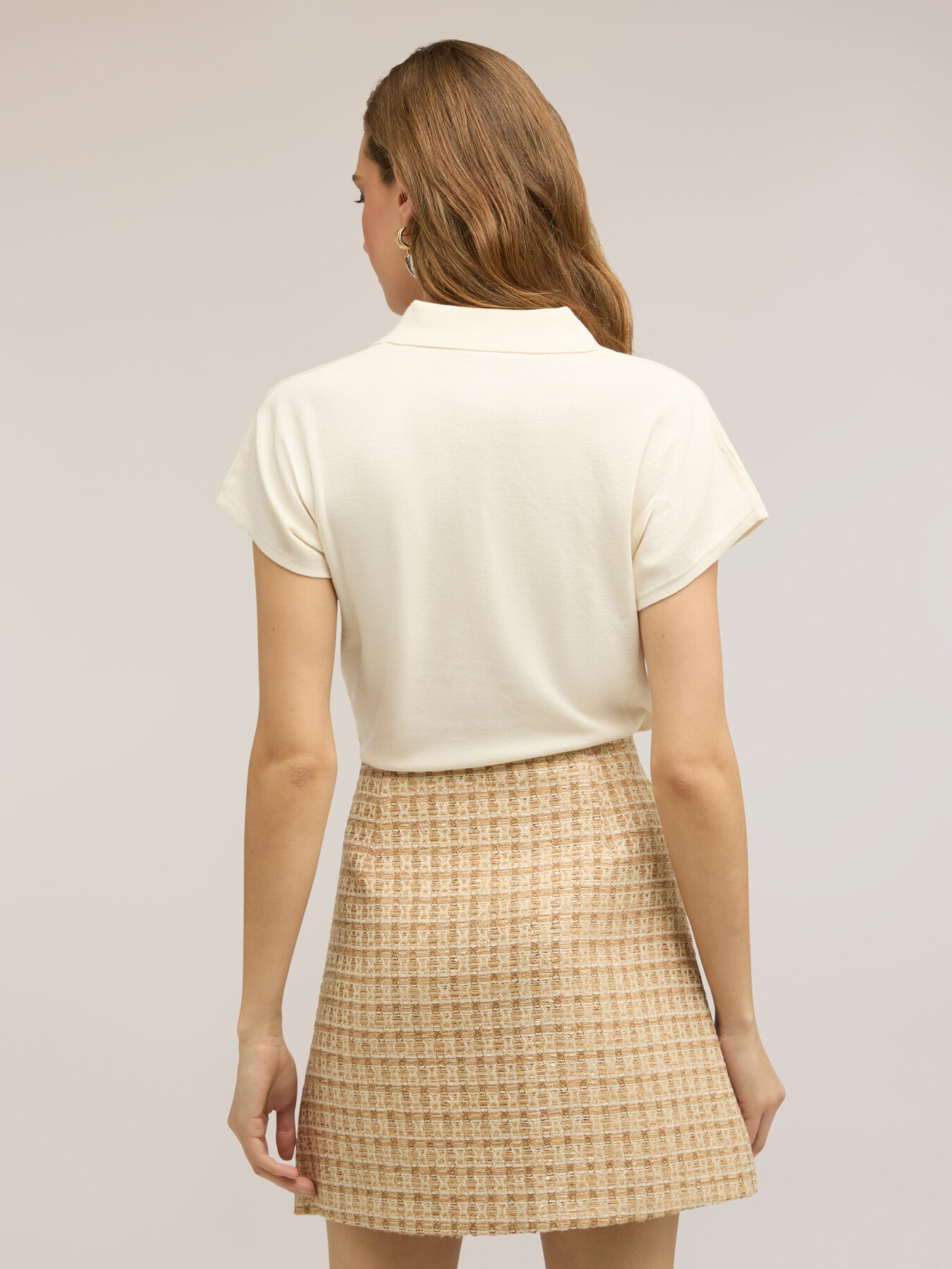 Polo in maglia misto viscosa image number 1