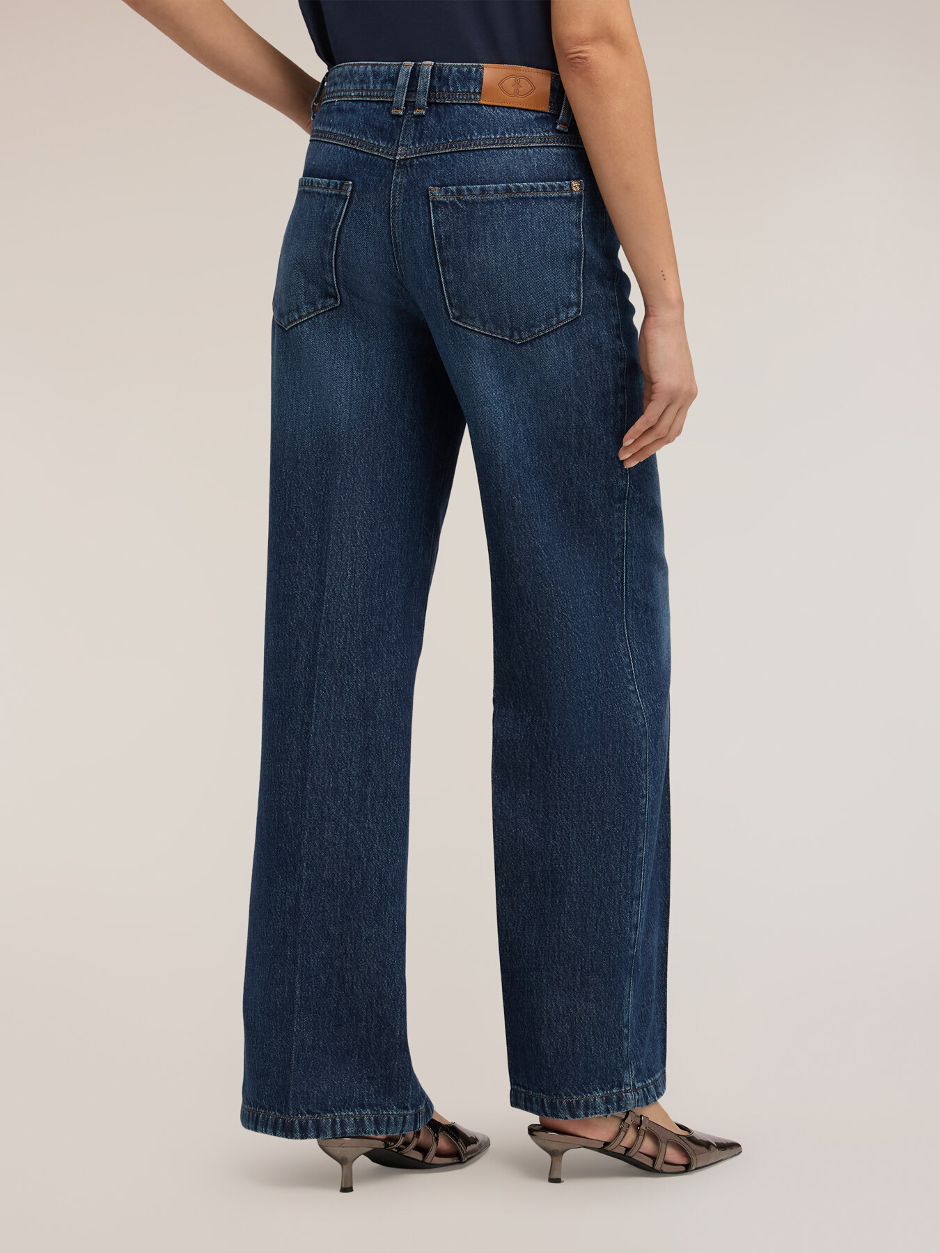 Jeans palazzo wide fit misto lyocell image number 1