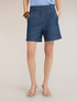 Shorts a vita alta in denim image number 1