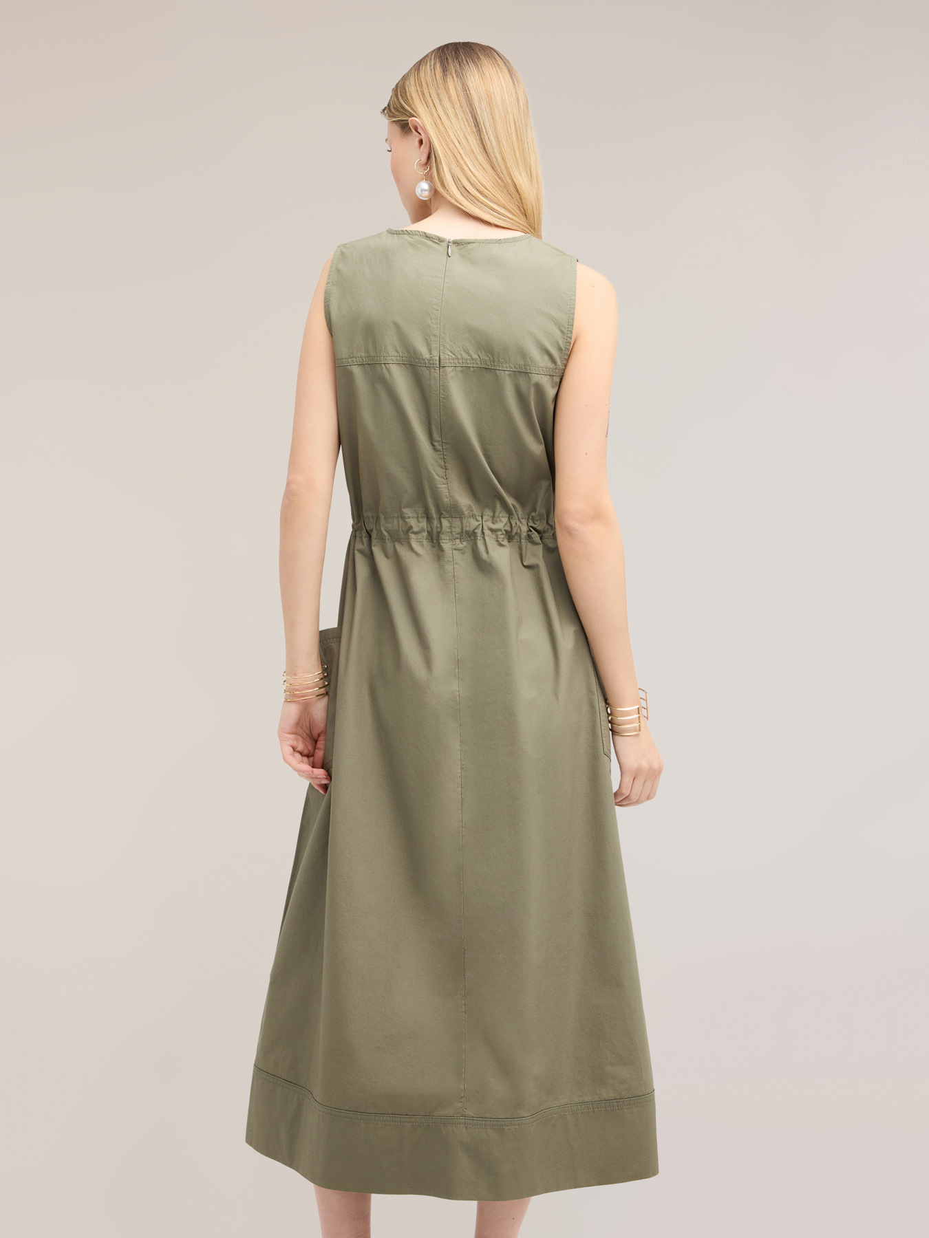 Vestito con coulisse in popeline image number 1