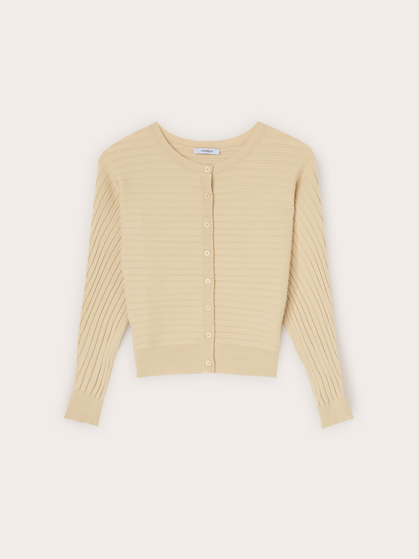 Cardigan in maglia a coste orizzontali image number 4