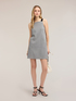 Vestito corto a linea ad A con fantasia vichy image number 0