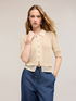 Cardigan traforato in maglia fine image number 2