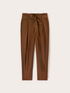 Pantaloni in popeline con vita paper-bag image number 4