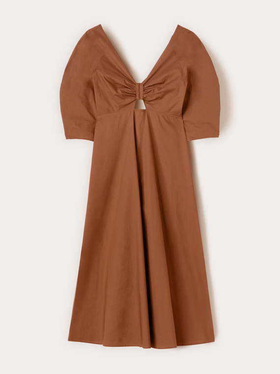 Vestito flare con nodo sulla schiena