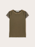 T-shirt con maniche in tulle e ricami gioiello image number 4
